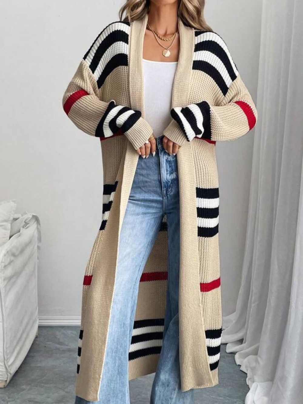 Designer inspired long cardigan